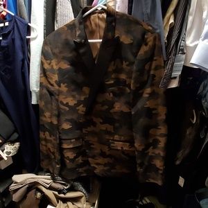 Van Heusen Studio Camouflage velveteen sportcoat